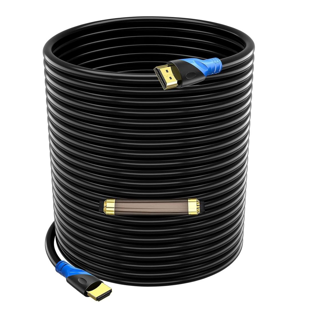 4K HDMI 100 FT Cable (HDMI 2.0,18Gbps) Ultra High Speed Gold Plated Connectors,Ethernet HDMI Cord, 4K@60HZ 2K 1080P 3D ARC Compatible with UHD TV Monitor Laptop Xbox PS4/PS5 ect(30m)