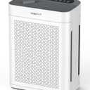 Air Purifiers for Home Large Room up to 3000sq.ft, DBFIT HEPA Double-Sided Air Purifier with Washable Filter, PM 2.5 Display Air Quality Sensor, Air Cleaner for Bedroom, Dorm Room, Pets, Office, AP300 (White)