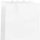 REMTAP Gift Paper Bags 5.93.28.2 50Pcs Kraft Bags with Handles Bulk Gift Bags for Wedding Party Craft Retail Packaging, Shopping, Party Favor, Retail Bag (White-S-50pcs, 5.9 * 3.2 * 8.2)