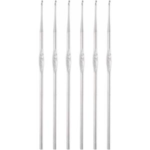 Uxcell Stainless Steel Crochet Hook 0.75mm US Size 14 Knitting Needles for DIY Craft Yarn 6Pcs