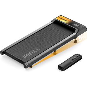 HOELLL Walking Treadmill Pad with 5% Adjustable Incline and APP Sync, Small Compact Under Desk Treadmills for Home and Office with Remote Control and LED Display, 2.5HP