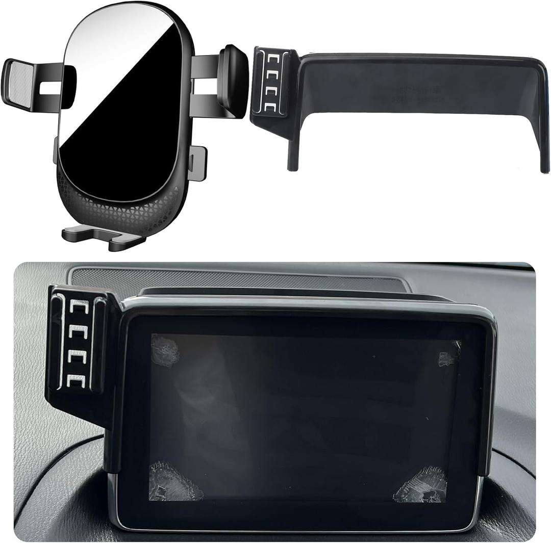 Car Phone Holder for Mazda 3 / CX-3 Auto Accessories [Only for Mazda 3 2014-2016 & 2016-2021 CX3 7" Screen] [Auto Lock Hands Free Cell Phone Mount Car fits for iPhone & All Smartphones]