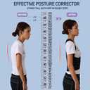 Posture Corrector for Women and Men Back Brace Lower Back Pain Relief Straighter Instant Shoulder Straightener Hunchback Adjustable Lightweight Scoliosis Lumbar Spine Upgraded Straps Black Medium (Black, M)