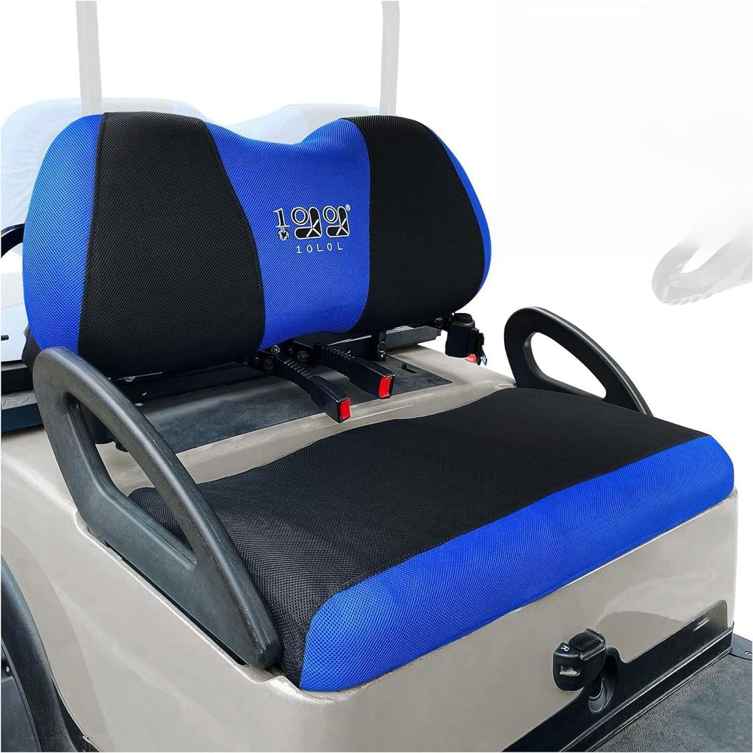 10L0L Golf Cart Seat Covers for Club Car Precedent, Yamaha, Fairplay and Star Models, Large Backrest 3D Air Mesh Fabric Breathable Anti-Slip Washable