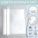 Beeveer Polycarbonate Clear Plastic Sheet 1 Pcs 48" x 144" Flexible Sheet Panels with UV Coating on Both Sides for Crafts DIY Window Replacement Panes