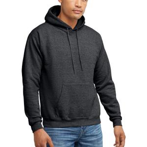 Hanes EcoSmart Hoodie, Midweight Fleece, Pullover Hooded Sweatshirt for Men (Gray, M)