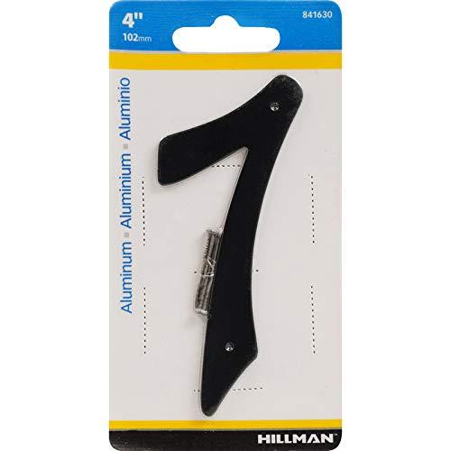 Hillman 4 in. Black Aluminum Nail-On Number 7 5 Pack