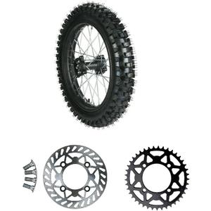 16" Rear Wheel tire Assembly Includes Brake Rotor and 428 Sprocket For Dirt Pit Bike 90/100-16 125cc 140cc 150cc Apollo RXF 150 SSR XR CRF TaoTao (16 Inch)