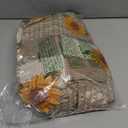 Pioggia Oval Vinyl Fitted Tablecloth with Flannel Backing Elastic Table Cloth Waterproof Oil-Proof Plastic Table Cover (Sunflower, Best for Up to 42" x 60")