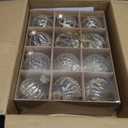 12 PCS Champagne Christmas Ornaments, 80mm/3.15 Inches Clear Luxury Hand-Painted Xmas Ball Ornaments for Christmas Tree Rustic Farmhouse Wedding Home Decor