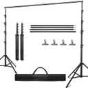 14.11X 13.12 FT Large Heavy Duty Backdrop Stand, Adjustable Photography Studio Photo Background Support System with Carry Bag for Parties, Events Decoration, Wedding, Birthday, Portrait