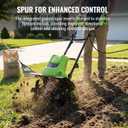 WORKPRO Corded Electric Garden Tiller & Cultivator, 16" Tilling Width & 8.7" Depth, 12.5A Corded Rototiller, 6 Steel Tines, 4-Position Adjustable Wheels, for Garden, Lawn & Flower Beds