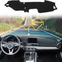 Dash Cover Mat Dashboard Mat Compatible with Mazda MX-5 2015-2023,Polyester Car Dashboard Cover Sun Shade Pad,Anti-Slip Dash Board Pad Accessories
