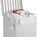33 Gallon Deck Box, Small Outdoor Storage Box Waterproof, Lockable Secure Package Bin Delivery Box for Outside Front Porch, Patio Cushions Storage Box, Delivery Driver Snack Box for Porch, White