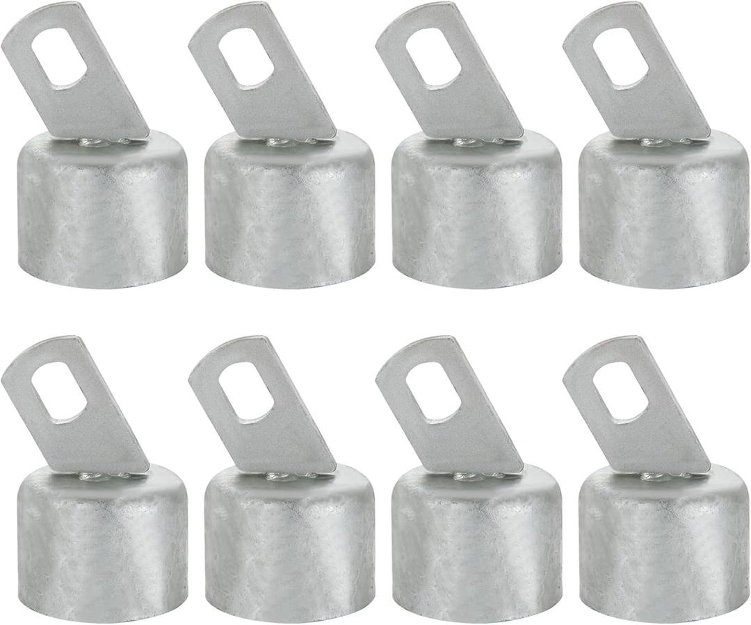 8 Pcs 1-5/8" Top Rail End Galvanized Steel Chain Link Fence Parts Top Rail End Cap for Maintaining Stability and Structural Integrity of The Chain Link Fence