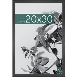 MCS Studio Gallery 20x30 Poster Frame Black Woodgrain Engineered Wood, Vertical & Horizontal Wall Hanging Large Picture Frame for Photos, Posters & Art Prints (1-Pack)