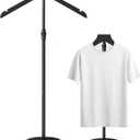 Mannequin Torso, 30 to 41 Inch Height Adjustable Shirt Display Stand for Vendors Shop Graduation Party, Stable Ease Assembly Dress Form Clothes Garment Rack, Jacket Coat Hanger Stand, Black, 1 Pack