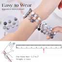 MOFREE Beaded Bracelet Compatible with Apple Watch Band 38mm 40mm 41mm Women, Fashion Handmade Crystal Stone Beads Elastic Stretchy Strap for iWatch Band Series SE 9 8 7 6 5 4 3 2 1