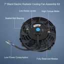 JDMSPEED New Universal Electric Radiator Slim Cooling Fan Push Pull 10" Inch 12v 80w 1750CFM