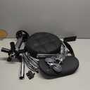 BEWISHOME Rolling Stool with Back Support, Heavy Duty Rolling Chair for Massage,Salon,Spa,Office, Height Adjustable 350lbs Weight Capacity Swivel Stool (Black) BYD11B