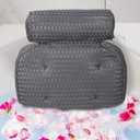 Bath Pillow for Tub Support Neck and Back, Bathtub Pillow Bath Accessories for Bathtub Women, Hot Tub Accessories for Adults Gray