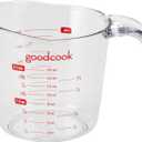 BRADSHAW INTERNATIONAL 19864 2Cup Plastic Measuring Cup (Clear & Red)