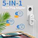 2 Pack European Travel Plug Adapter, CHUAFIUR US to Europe Plug Adapter with 2 Outlets 3 USB Charging Ports, PD 20W Fast Charger with Type C Travel Essentials to Most EU Spain Italy France Germany