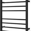 HEATGENE Towel Warmer, Heated Towel Warmer Rack, Wall-Mounted Hardwired/Plug-in Electric Towel Warmers for Bathroom, Hot Towel Rails - Matte Black (H 31.49  W 23.62)