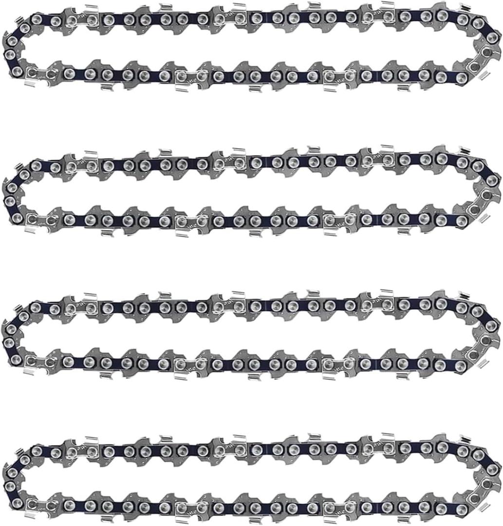 4 Pack 8 Inch Chainsaw Chain 050" Gauge, 3/8" LP Pitch, 33 Drive Links, 8 Inch Pole Saw Chains Fits for Chicago Sun Joe SWJ800E SWJ806E Portland, Greenworks, Chicago and More- S33