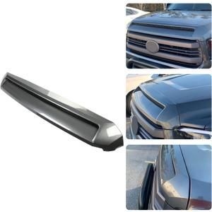 HECASA Gray Hood Trim Compatible with 2014-2021 Toyota Tundra Engine Bulge Grille Scoop
