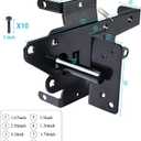 Heavy Duty Gate Latch, Post Mount Automatic Self-Closing Door Latch,for Wooden/Vinyl Fence, Pool,Garden Outdoor, W/Mounting Screws (Black)