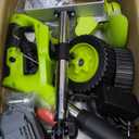 Electric Weed Wacker with Wheels,Electric Weed Eater, 650W High Power 8500 RPM,4000mAh Battery Powered Weed Eater, Multifunctional Grass Trimmer Lawn Tool,Green