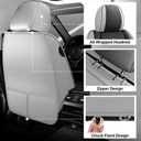 Seat Covers Fit for Toyota Corolla 2015-2026 Leather Car Seat Cover, Stylish Waterproof Breathable Easy to Install Airbag Compatibility, Auto Interior Accessories(5 Seat,Black Gray)