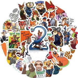 2 x Zoot 2 Adventure Stickers, Jud and Nic Waterproof Vinyl Stickers for Kids & Adults, Cute Cartoon Animal Decals for Water Bottles, Skateboards, Phones, Laptops, Luggage & More (110Pcs)