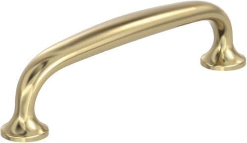 Amerock | Cabinet Pull | Golden Champagne | 3-3/4 in (96 mm) Center-to-Center Drawer Pull | Renown | Kitchen and Bath Hardware | Furniture Hardware, Pack 2