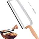 Bread Knife for Homemade Bread Bow Knife 16", Bread Saw Sourdough Slicer Aluminum Alloy Sourdough Cutter Suit for Left & Right Handed People to Cut Baguettes Vegetables Fruits 1Count