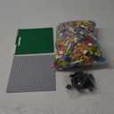 1600 Pieces Building Bricks, Building Bulk Block with 2 Packs 24x24 Studs Sticky Plate and 46PCS Wheel Accessory - Compatible with All Major Bricks, Gfits for Kid - 18 Shape/16 Colo