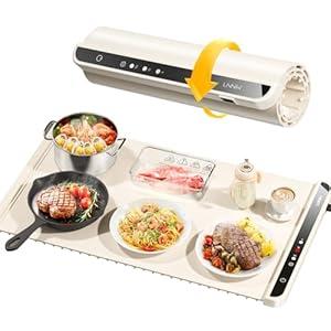 Warming Mat for Food, Food Warming Mat, Electric Warming Tray for Buffets Party and Home Daily Use, Heating Fastly in 10s, Portable Design, Timed Function for Your Family.