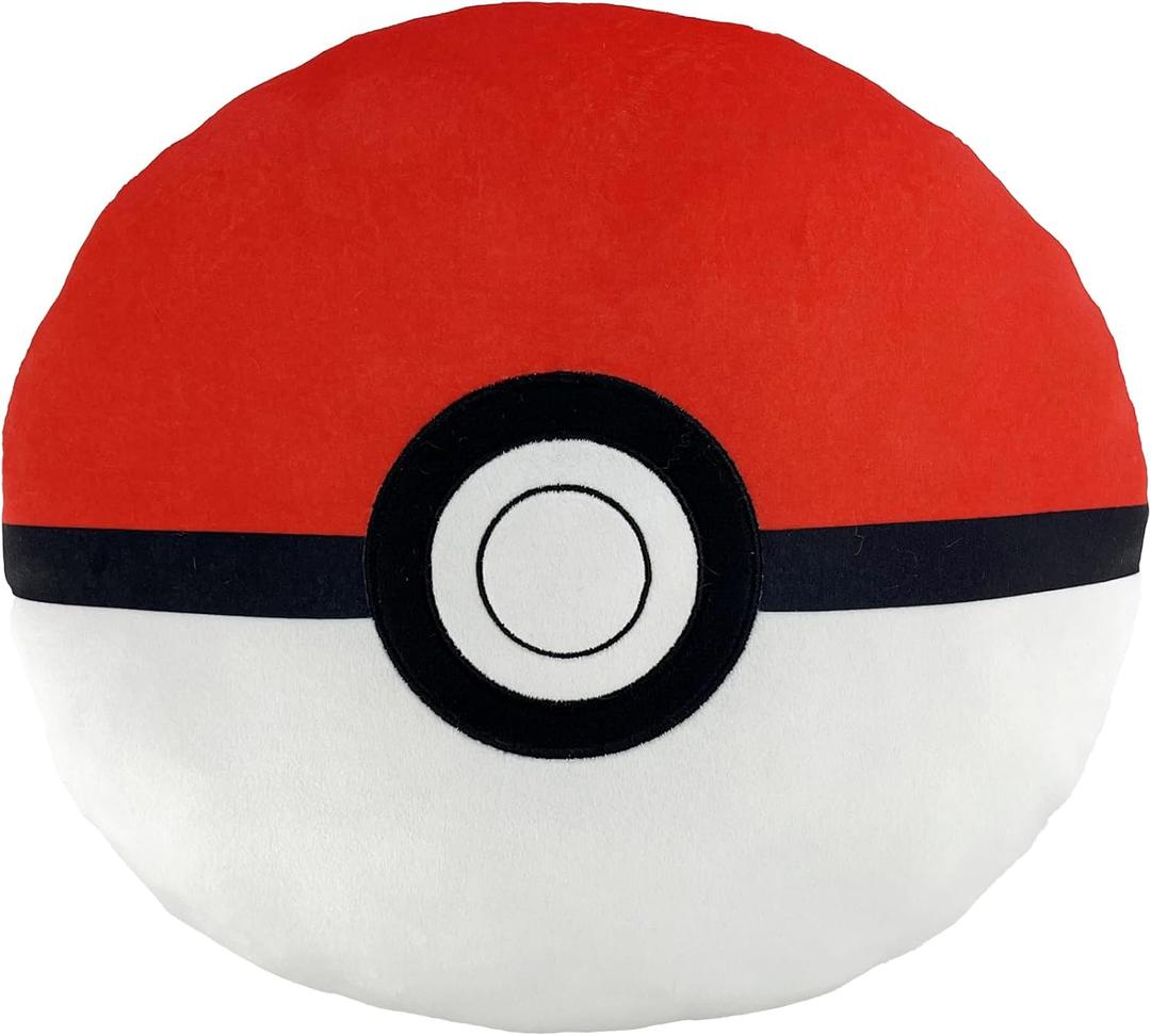 Northwest Pokemon Poke Ball Cloud Pillow 12"  Plush Pokemon Stuffed Toy, Kids Room Decor, Cartoon Character Pillow, Gift for Boys & Girls