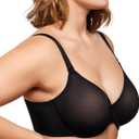 HSIA Minimizer Bras for Women Seraphina Full Coverage Underwire Unlined Mesh Plus Size Convertible Bra for Big Busted Solid, Black, 36DDD