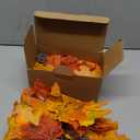 2Pack Fall Leaf Garland with Lights Plug in, 35 Orange Bulbs Light Up Fall Leaves Garland, Fall Decor Fall Decorations for Home Table Thanksgiving Mantel, Fireplace, Porch, Halloween Autumn Decorations