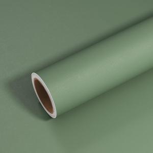 VEELIKE 15.7''x118'' Thick Sage Green Contact Paper for Cabinets Walls Peel and Stick Removable Green Wallpaper for Bedroom Bathroom Waterproof Self Adhesive Green Wall Paper for Kitchen Counter Vinyl