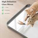 30x30 Inch Black Bathroom Mirror Metal Framed, HD Tempered Glass