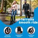 LaScoota Kick Scooter for Kids Ages 6+, Teens & Adults, Large 8" Sturdy Urethane Wheels. Adjustable Handlebar, Lightweight, Foldable, 220lbs Max Load