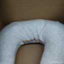 Boppy Nursing Pillow - Firm, Ergonomic U-Shaped Bottle and Breastfeeding Pillow with High Lift for Comfort and Support, Spacious Surface - Cream Retro Squiggles