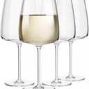 3x Krosno Large White Wine Glasses, Set of 4, 16.2 oz, Modern Collection, Premium Crystalline Glass, Perfect for Everyday, Dishwasher Safe, Made in Europe