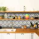 Black & White Collection Peel and Stick Tile Stickers 24 PC Set backsplash Tile Decals Bathroom & Kitchen Vinyl Wall Decals Easy to Apply Just Peel & Stick Home Decor (Black & White B5, 8x8 Inch)