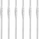 Uxcell Stainless Steel Crochet Hook 0.75mm US Size 14 Knitting Needles for DIY Craft Yarn 6Pcs