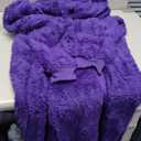 Wearable Blanket Hoodie for Women Men, Fleece Warm Comfy Hooded Sweatshirt with Pockets & Sleeves Cozy Gift for Adult (Oversize, Dark Purple)