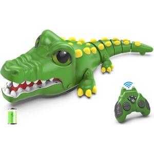 [2026 NEW] Remote Control Crocodile Robot Car | Rechargeable 2.4GHz RC Alligator Toy with Realistic Biting & Roaring Sounds, 3-in-1 Prank Game & Interactive Play, Fun Gift for Boys & Girls Ages 310
